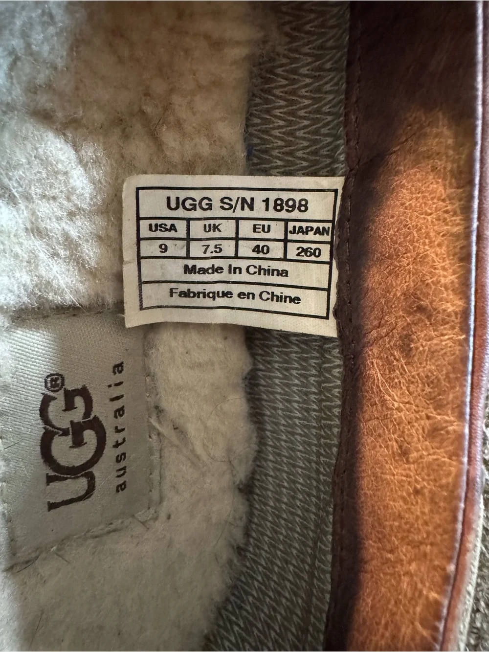 UGG look upper sole